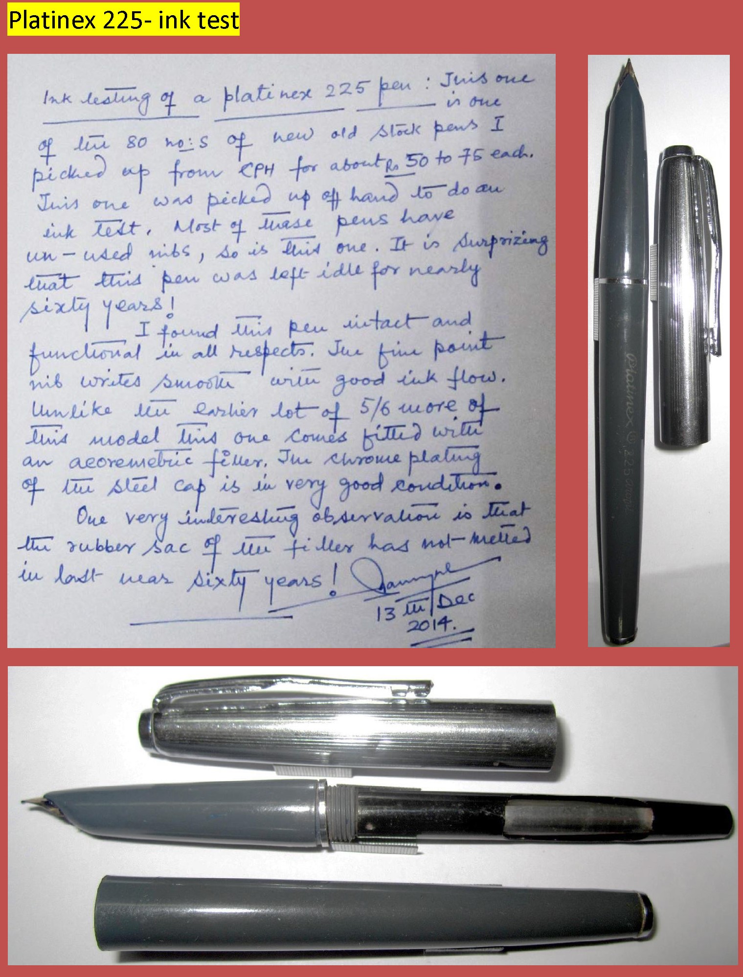 Sanyal Soumitra's Mini Indian Pen Reviews & Ink Tests India