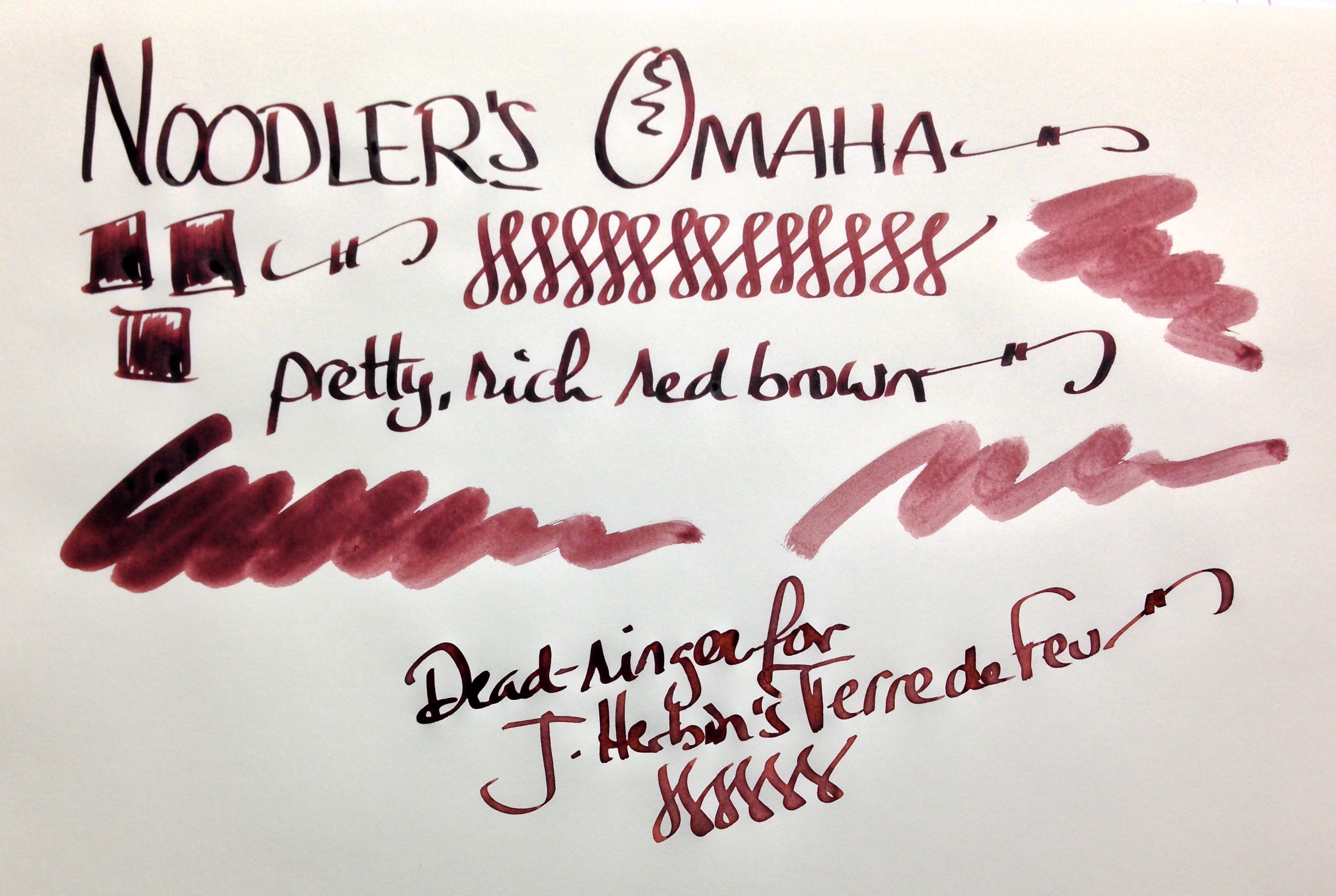 Noodlers Omaha Brown Ink Reviews The Fountain Pen Network
