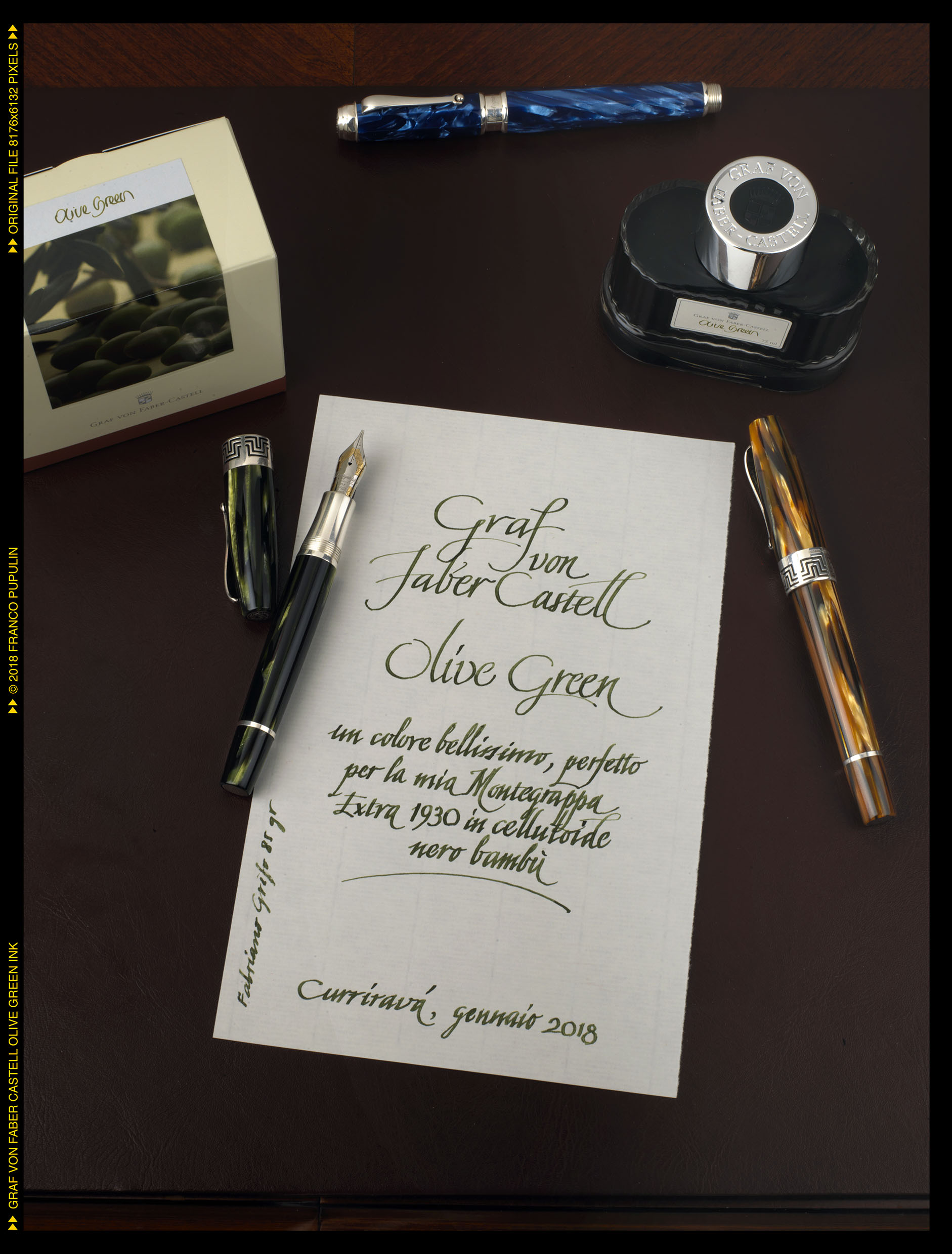 Graf Von Faber Castell's Olive Green - Ink Reviews - The Fountain Pen