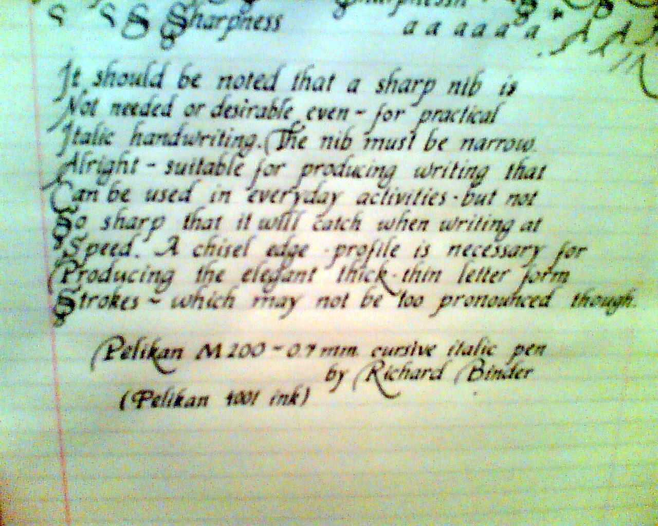 How to write in italics on paper image