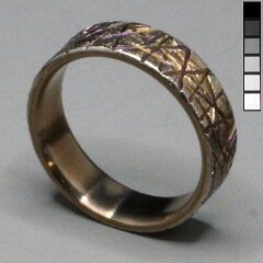 My hammered titanium ring, one year on