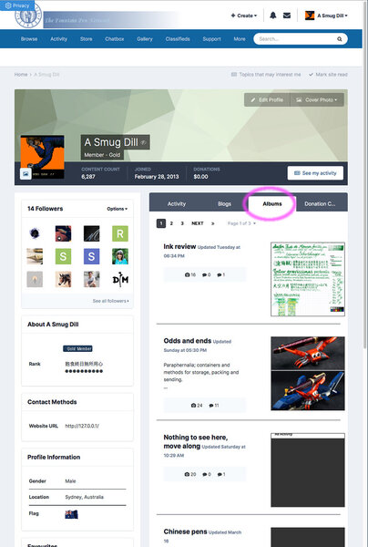 My albums all in one place