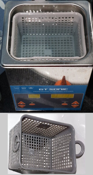 My ultrasonic cleaner and add-on basket