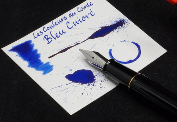 Les Couleurs du Comte Bleu Cuioré ink swatch card