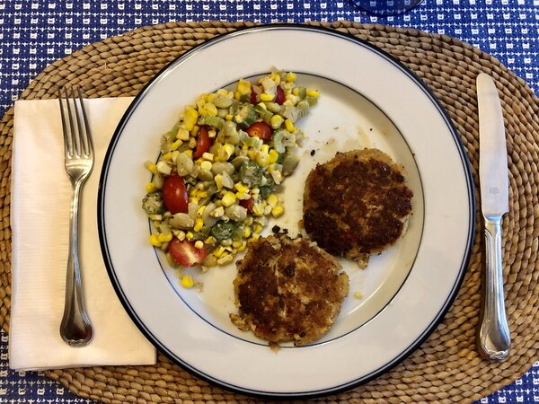 Crabcakes and Maque Choux.jpeg