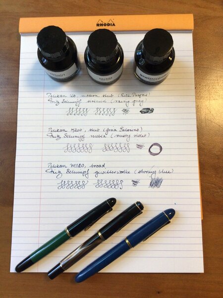 Pelikans with Fritz Schimpf inks