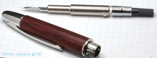 CON-50 converter fully seated in a Pilot Capless nib assembly
