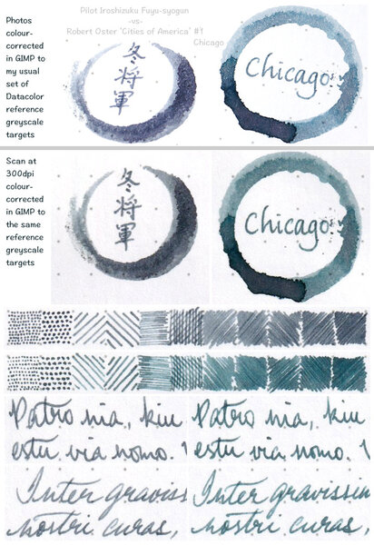 Pilot Iroshizuku Fuyu-syogun vs Robert Oster Chicago