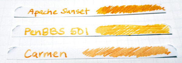 PenBBS 501 vs R&K Carmen and Noodler's Apache Sunset