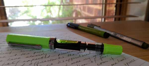 TWSBI Eco green EF with Sailor Waka-uguisi