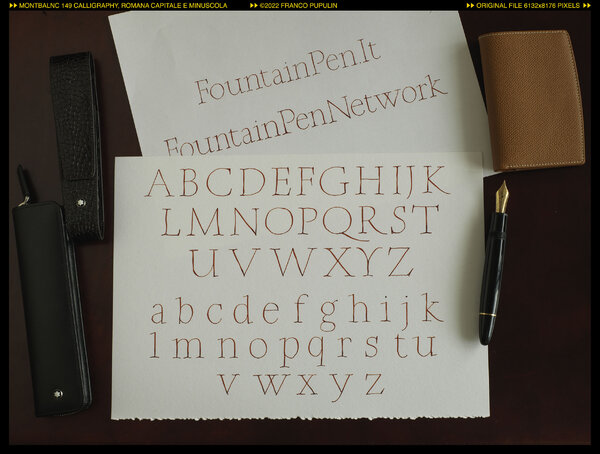 Montblanc 149 Calligraphy, Romana capitale e minuscola ©FP.jpg