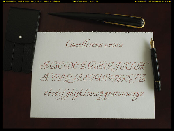 Montblanc 149 Calligraphy, Cancelleresca corsiva ©FP.jpg