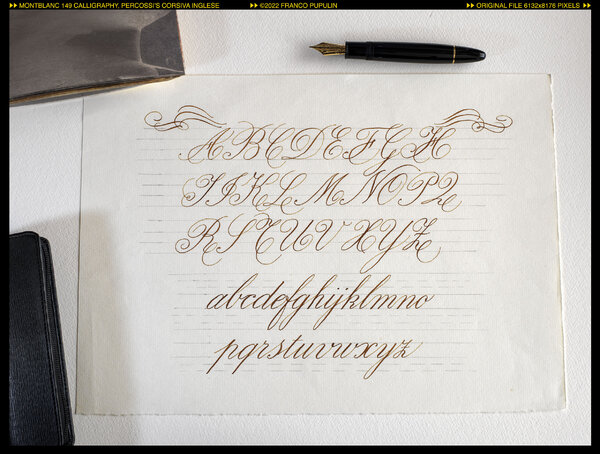 Montblanc 149 Calligraphy, Percossi's Corsoiva Inglese ©FP.jpg