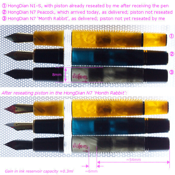 HongDian piston-fillers, as delivered, often benefit from having their pistons reseated