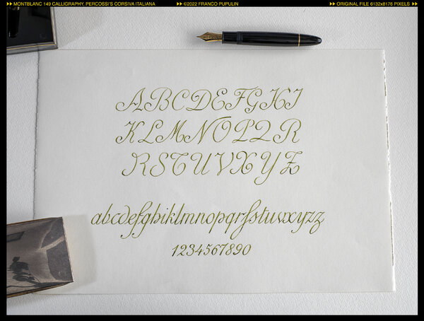 Montblanc 149 Calligraphy, Percossi's Corsiva Italiana ©FP.jpg