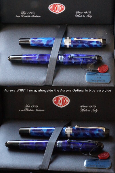 Aurora 8'88' Terra, and blue auroloide Optima