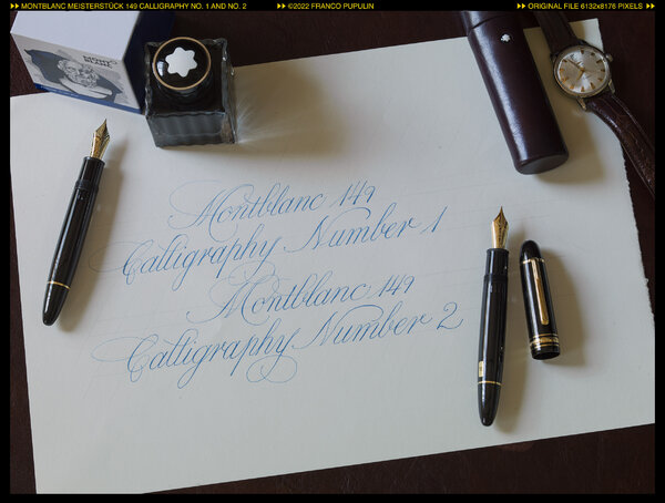 Montblanc 149 Calligraphy no. 1 and no. 2.©FPtif.jpg