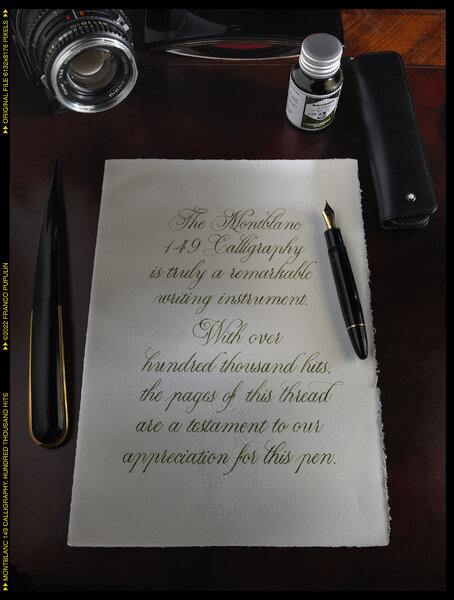 Montblanc 149 Calligraphy, Hundred thousand hits (no pens) ©FP.jpg