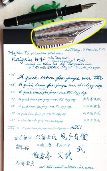 Kaigelu NMF writing sample (photo)