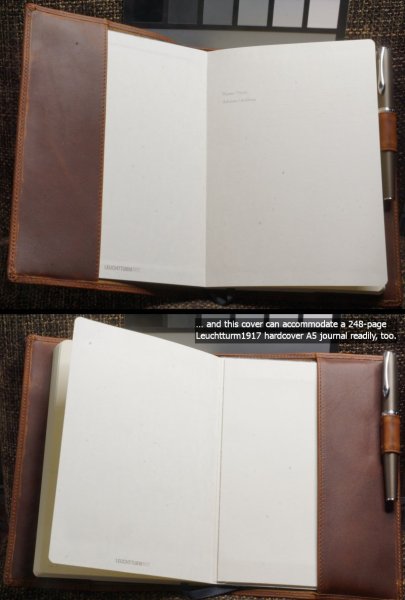 Contact's Family leather A5 notebook cover