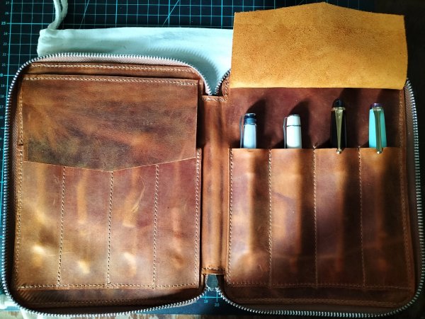 lwa leather pen case (before dubbin)