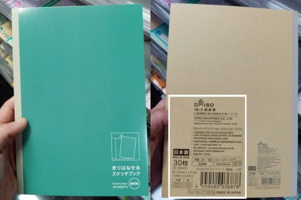 Daiso 30-sheet drawing paper book