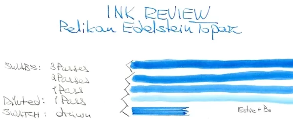 Sandy1 review Pelikan Edelstein Topaz swatch & swabs.webp