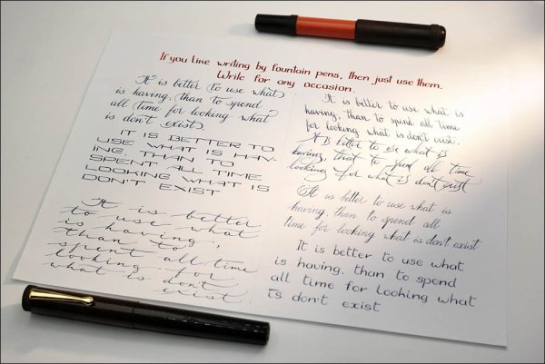Some examples of some different handwriting by some fountain pens II