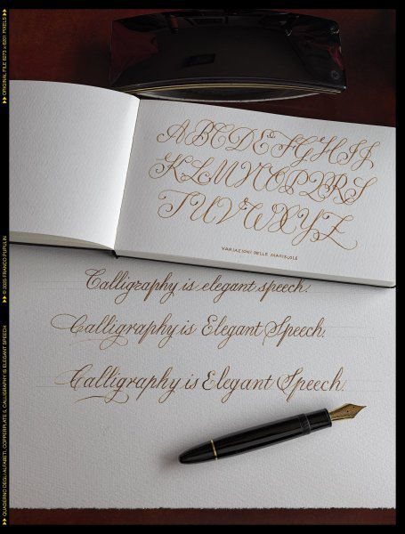 Quaderno degli alfabeti, Copperplate 5, Calligraphy is elegant speech ©FP.jpg