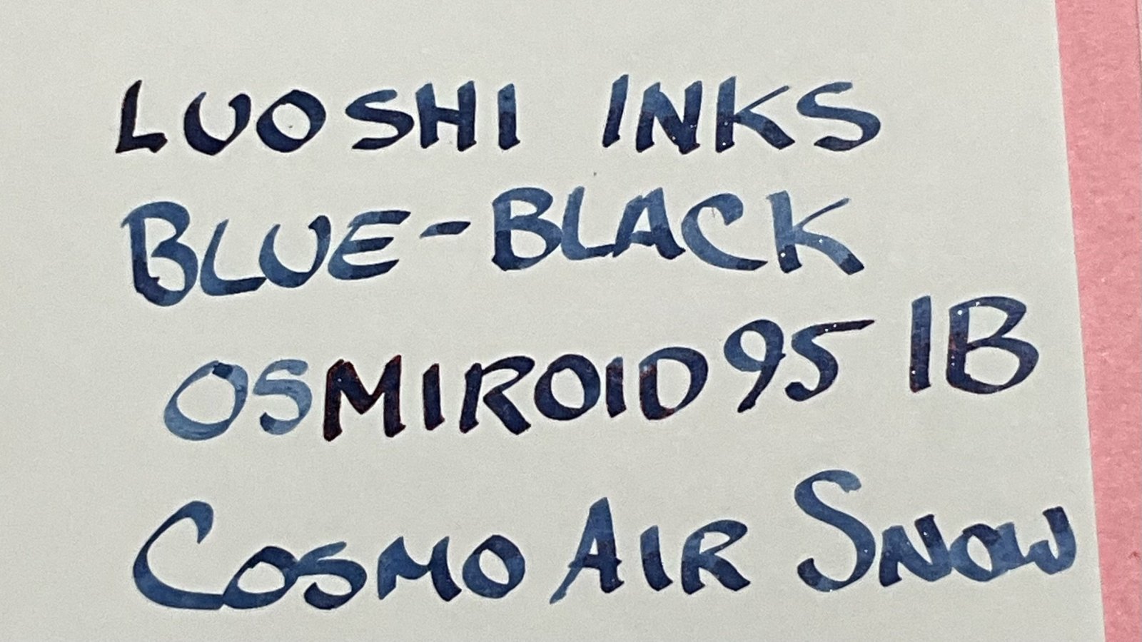 Ink testing pages 2025