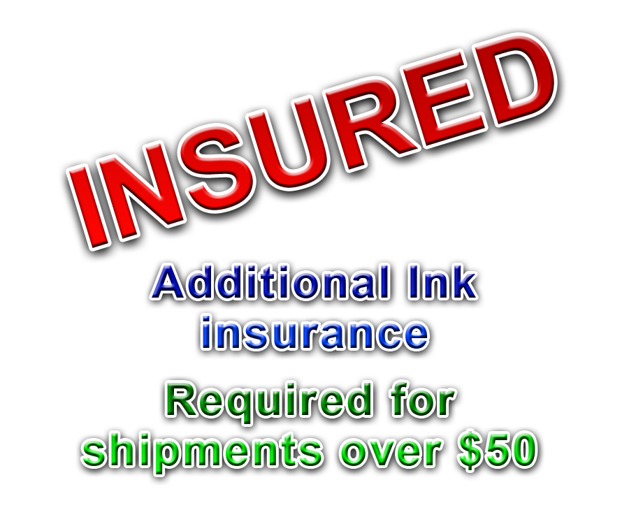 Additional Ink Insurance - Required for shipments over $50