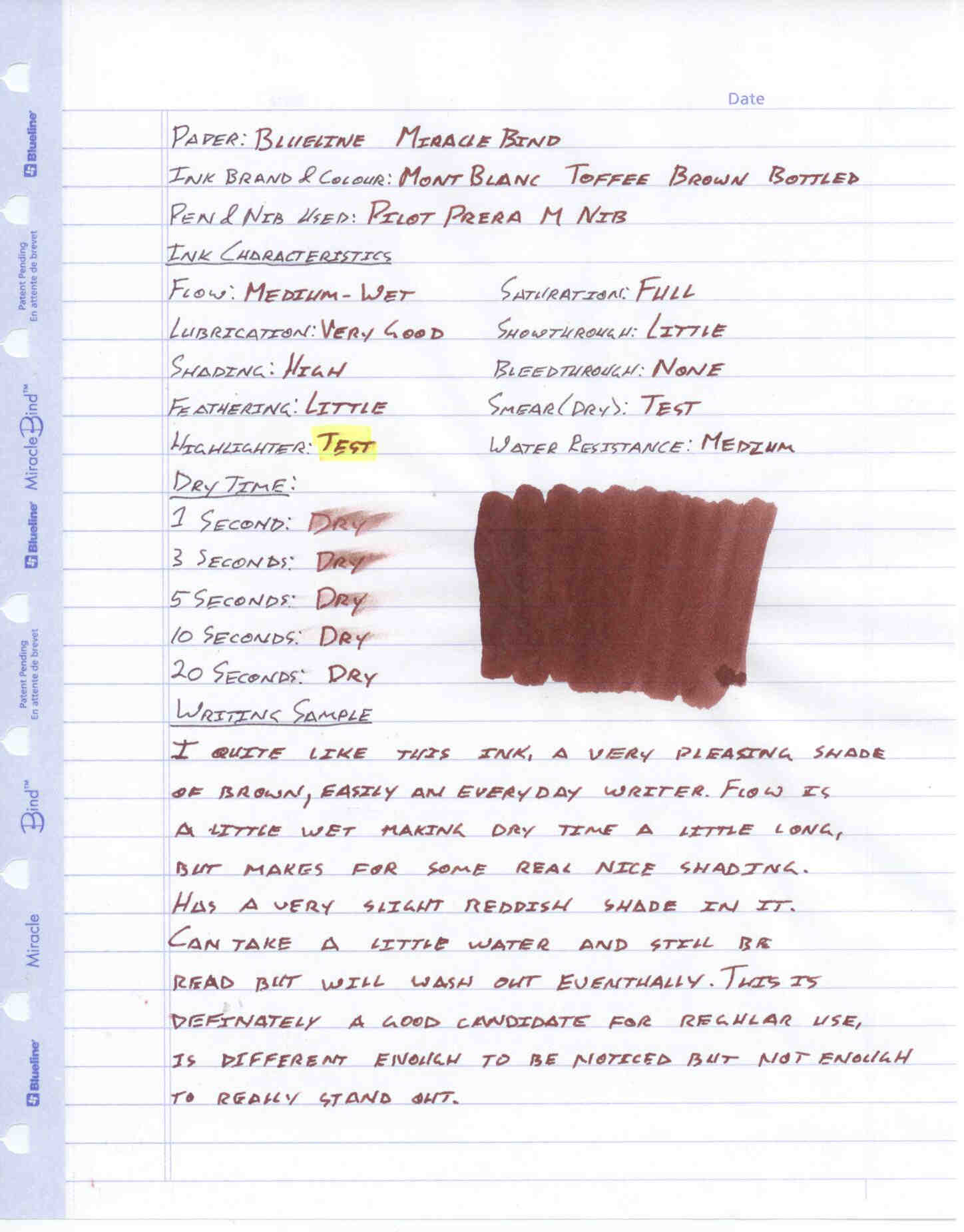 The Silent Cartographer: Montblanc Toffee Brown Ink Review