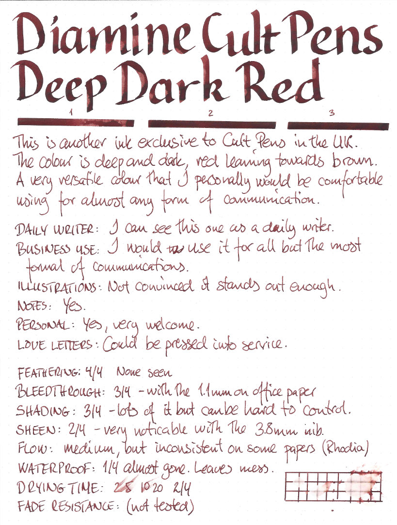 Cult Pens Diamine Deep Dark Brown 