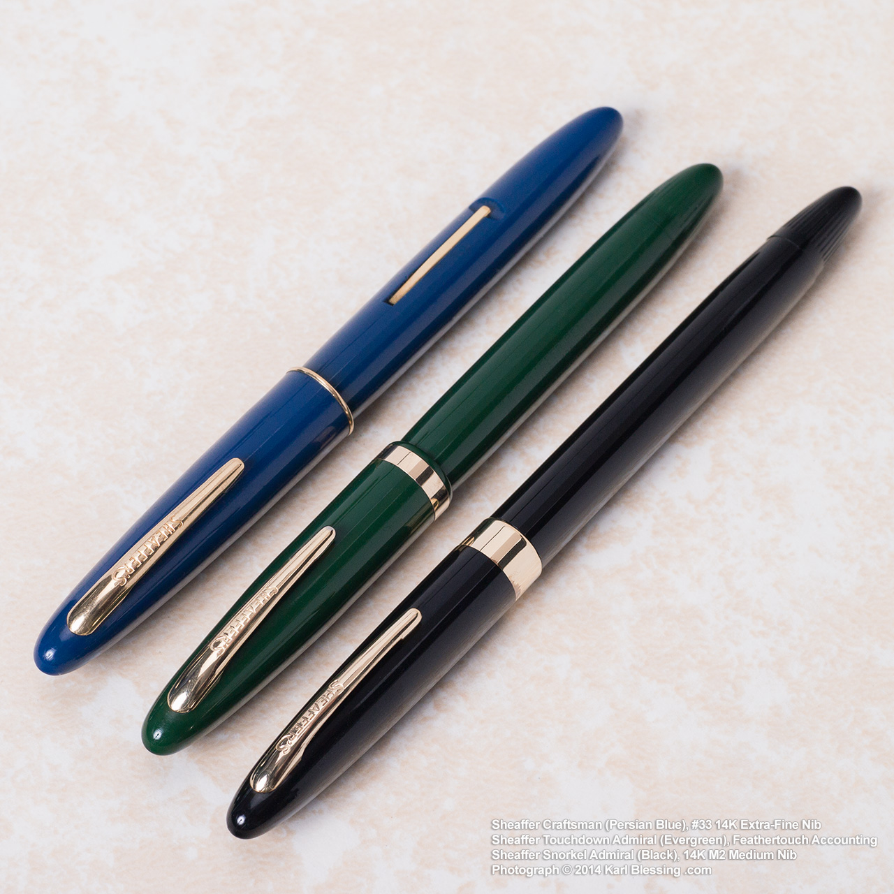 My Sheaffer Trio (Craftsman Lever, Touchdown, Snorkel) - Sheaffer