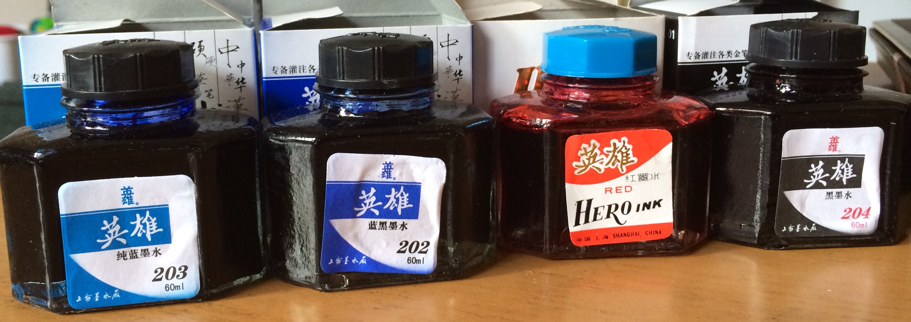 Hero 50ml Fountain Pen Ink 201 203 204 Dip Pen Ink Hexagon Bottle