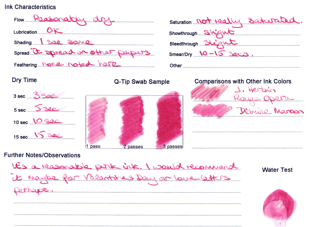 Ink Review #456: J Herbin Rouge Grenat — Mountain of Ink