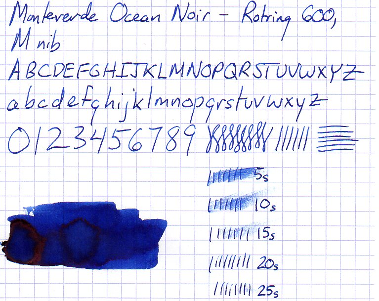 Ink Review #853: Monteverde Blue Black — Mountain of Ink