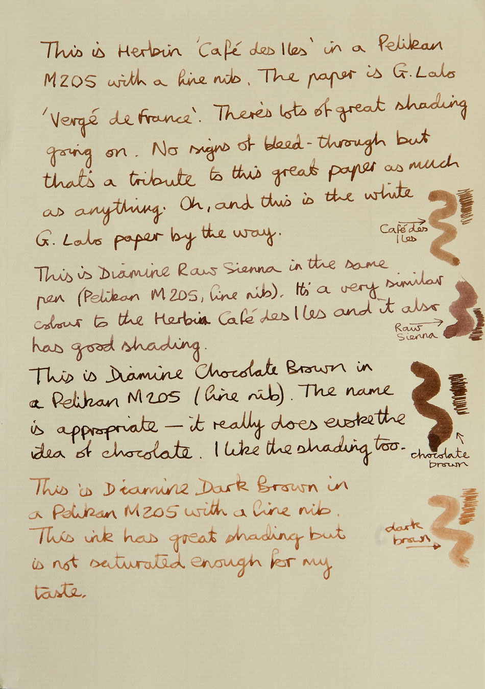 4 Brown Inks: Review of PIFfed inks - Ink Comparisons - The Fountain Pen  Network
