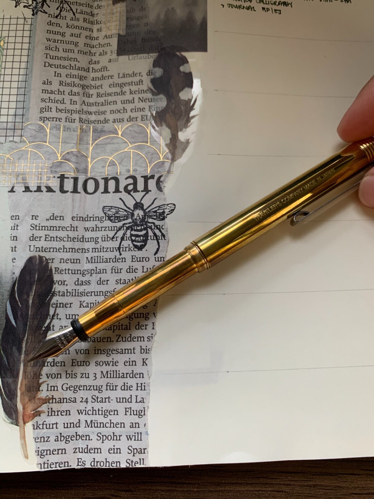 Patina in Brass FP. - Fountain & Dip Pens - First Stop - The