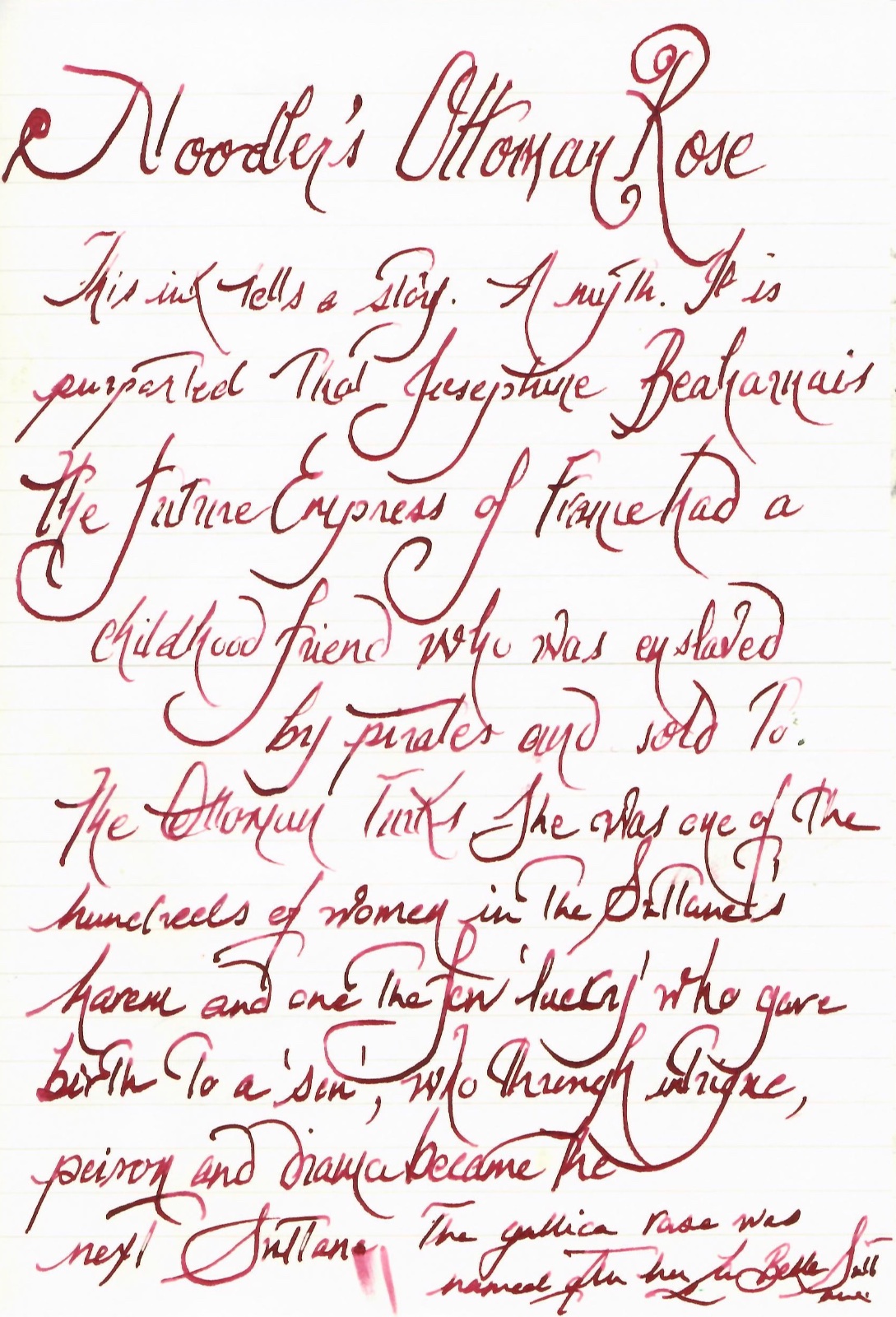 A love for fountain pens, inks, and handwriting - Peninkcillin: Noodler's  Shah's Rose ink review