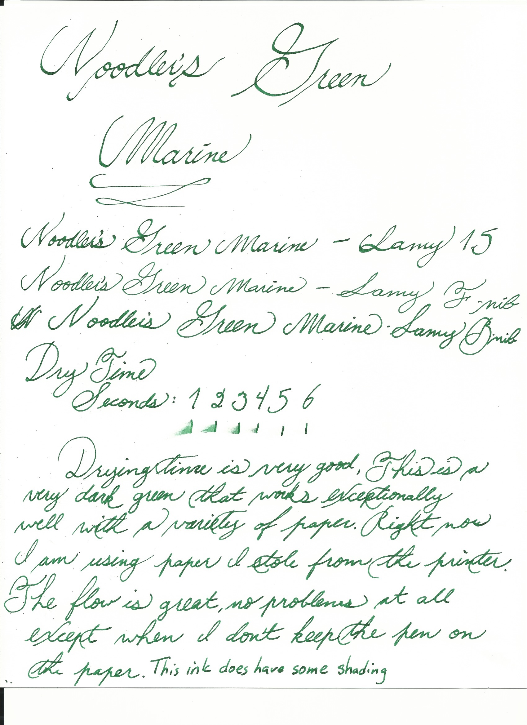 Noodler's Green Marine